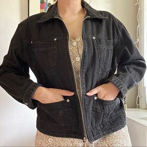 Black denim jacket